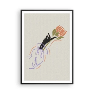 Plakat i sort ramme - En søsterlig berøring - 70x100 cm