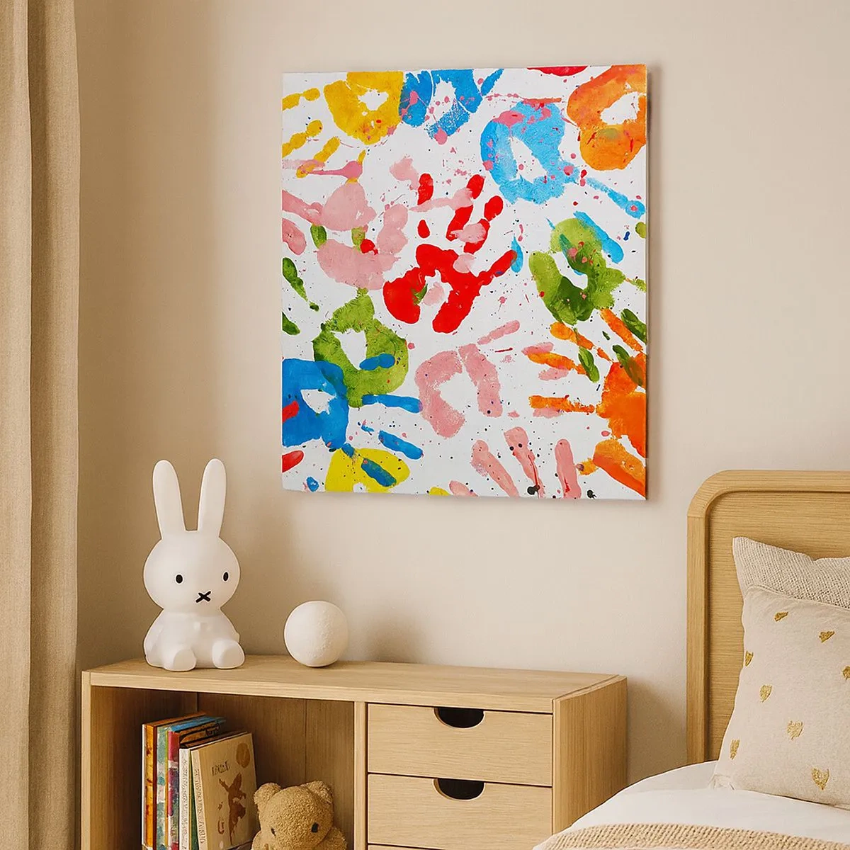 Lærredstryk - Billede på lærred - Følg sporene - 30x30 cm