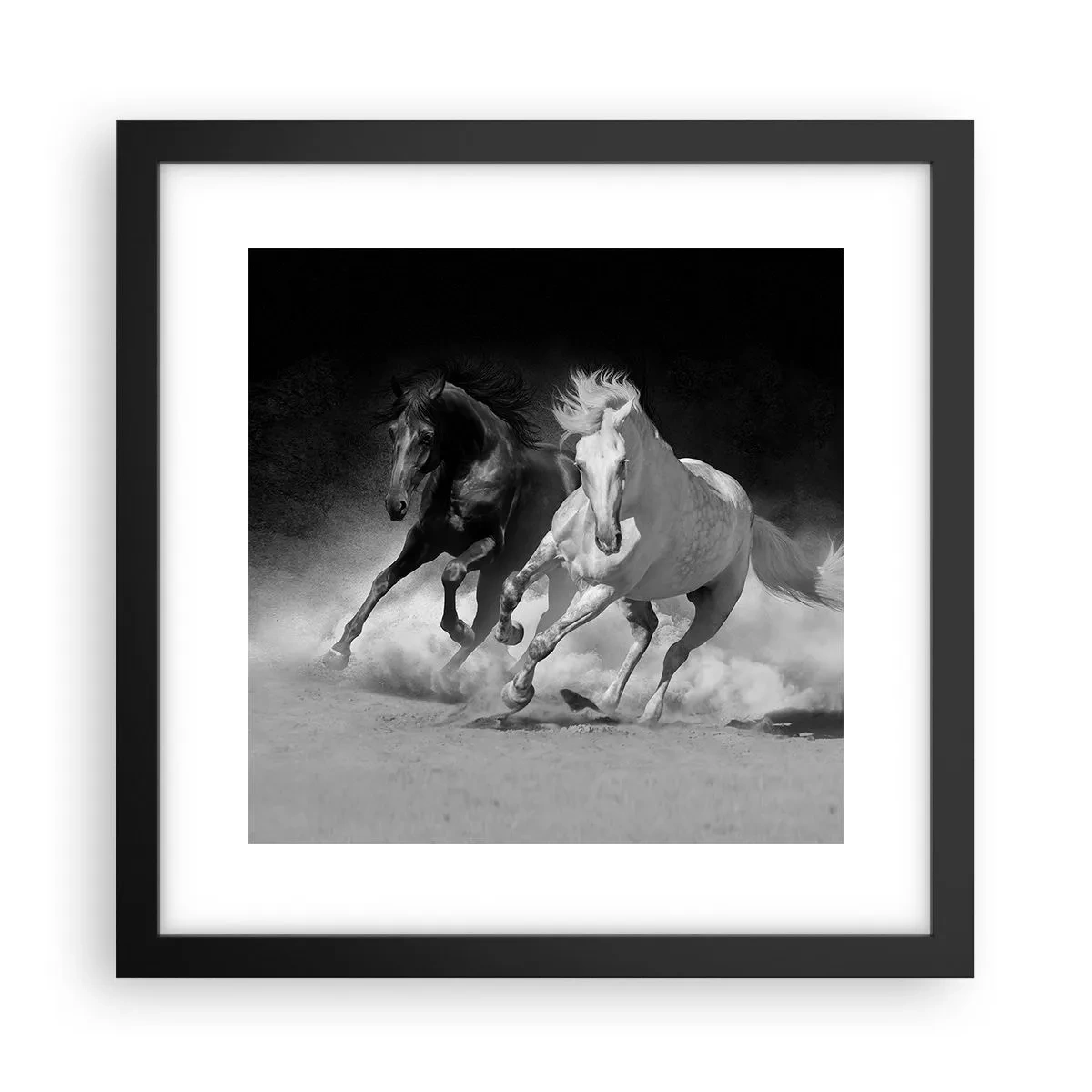 Plakat i sort ramme - Frihedens galop - 30x30 cm