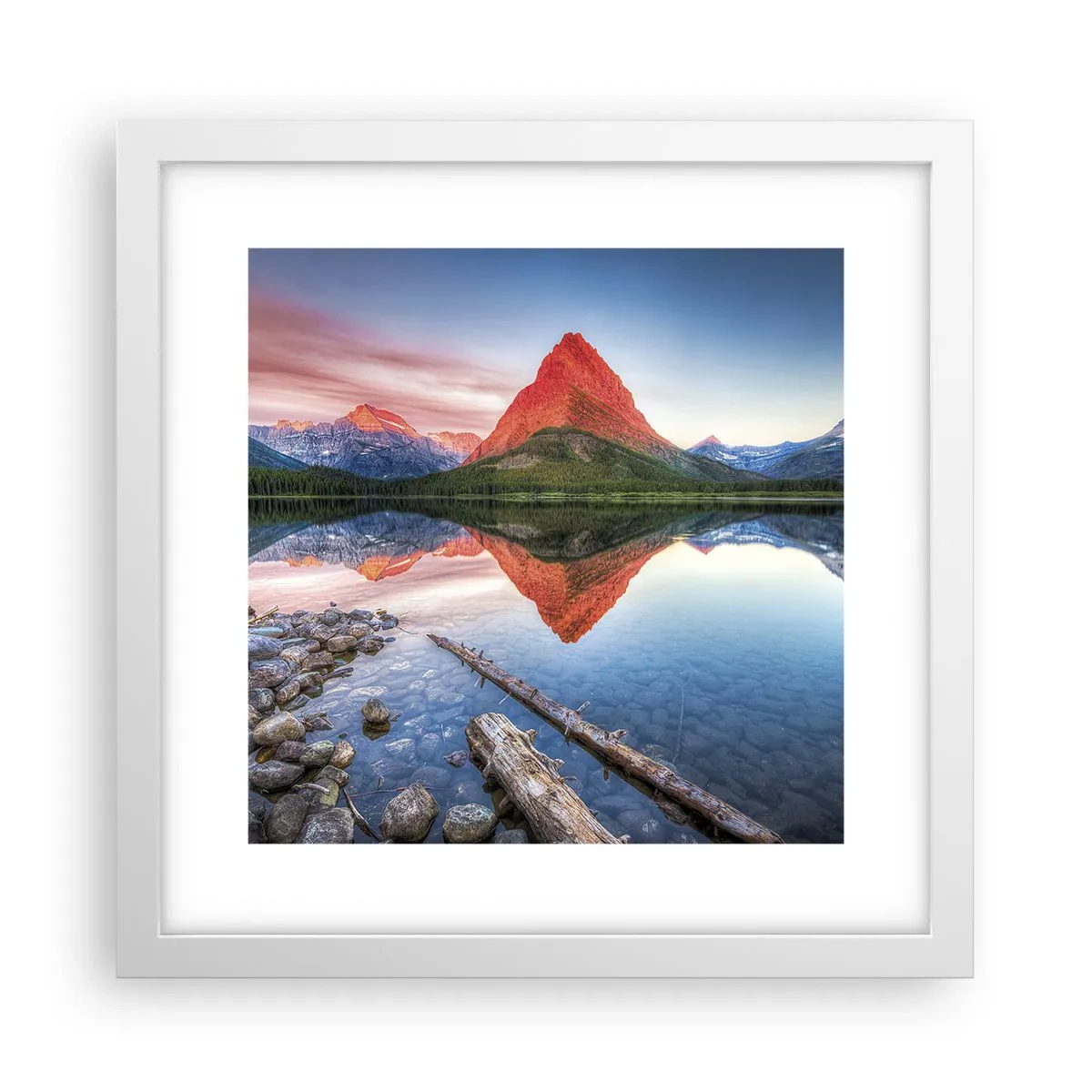 Plakat i hvid ramme - Varme og kulde - 30x30 cm