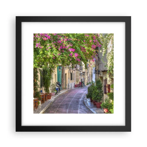 Plakat i sort ramme - En blomstrende gyde - 30x30 cm