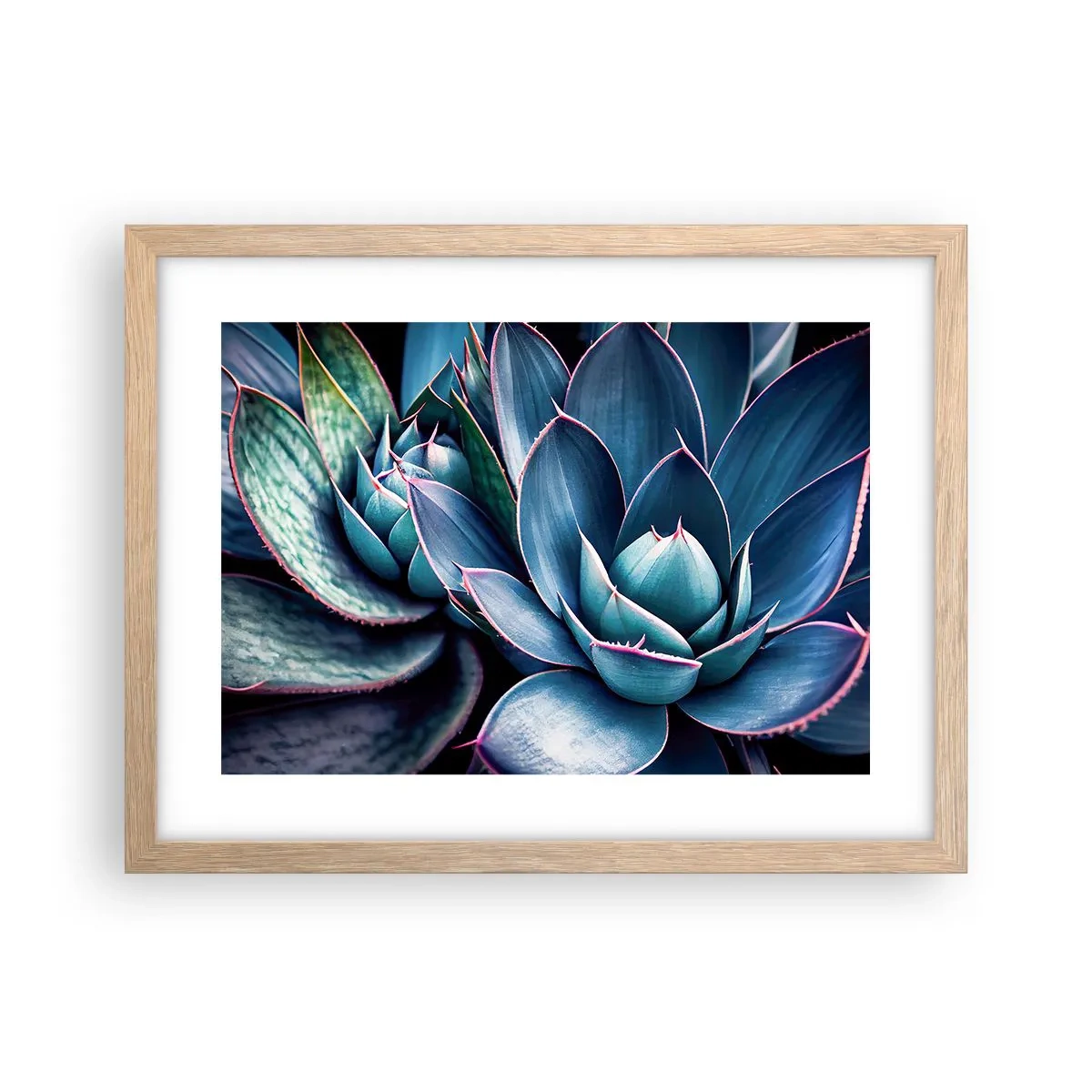 Plakat i ramme af lyst egetræ - Vital kraft - 40x30 cm