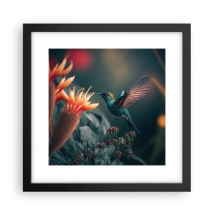 Plakat i sort ramme - Et virkelig farverigt liv - 30x30 cm