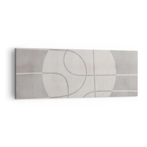 Lærredstryk - Billede på lærred - Cirkulær og lige frem - 140x50 cm