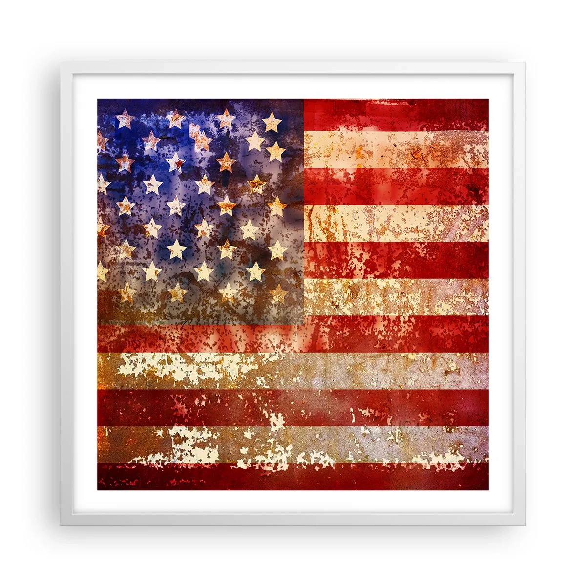 Plakat i hvid ramme - Herlighed går ikke bort - 60x60 cm