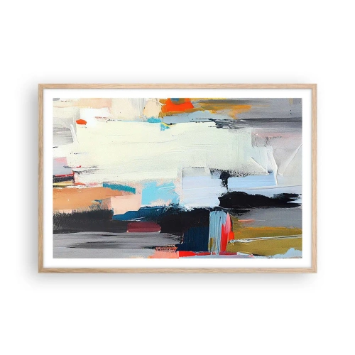 Plakat i ramme af lyst egetræ - Er der en metode? - 91x61 cm