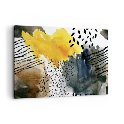 Lærredstryk - Billede på lærred - Et møde mellem elementerne - 120x80 cm