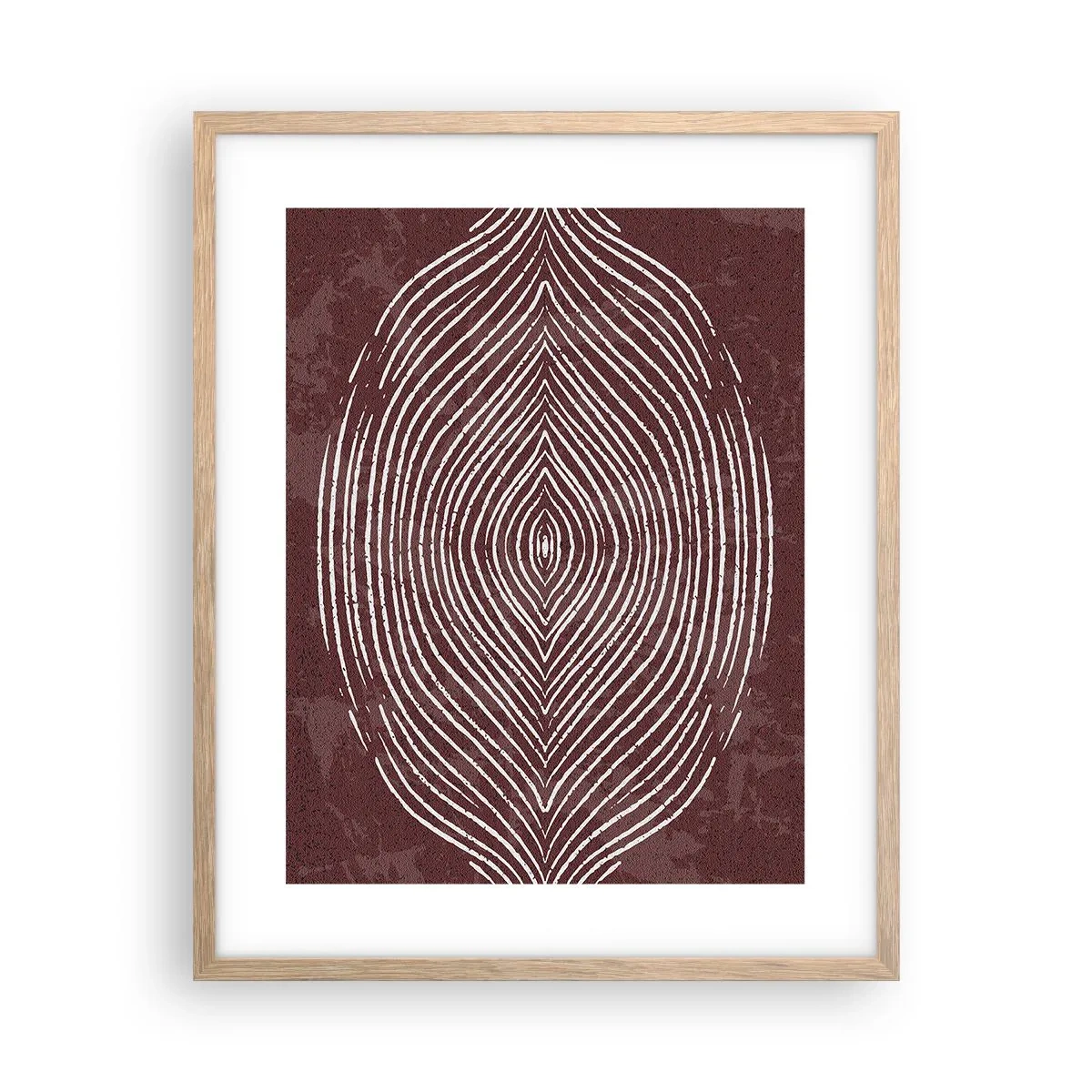 Plakat i ramme af lyst egetræ - Rummet taler - 40x50 cm