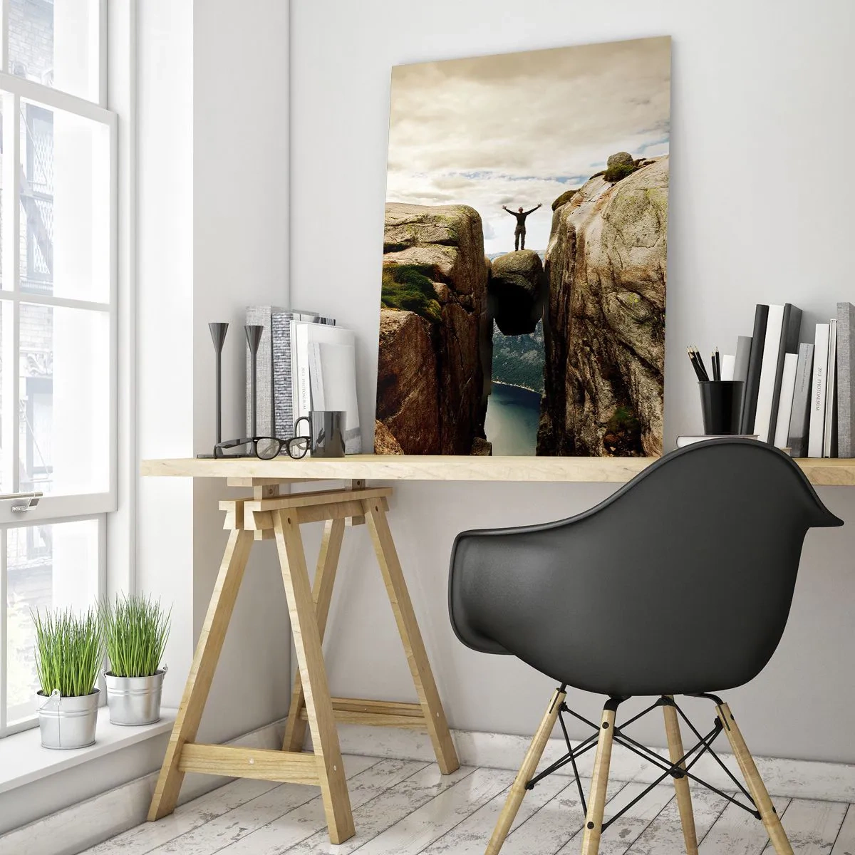 Billede på glas - Hvordan har jeg det! - 50x70 cm