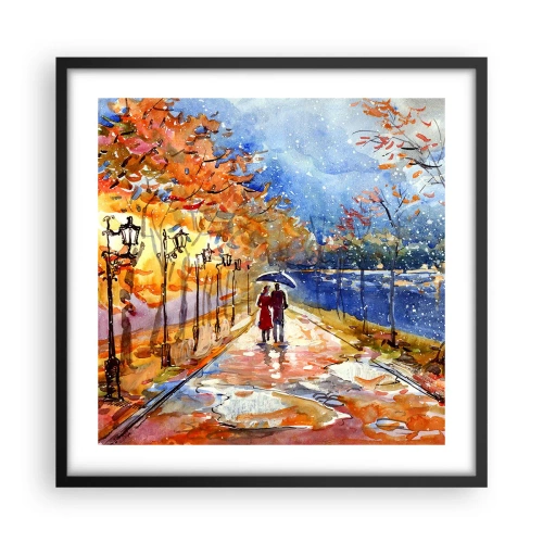 Plakat i sort ramme - Sammen indtil tidsfristen - 50x50 cm