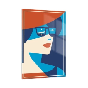 Billede på glas - Ferie rejse - 50x70 cm