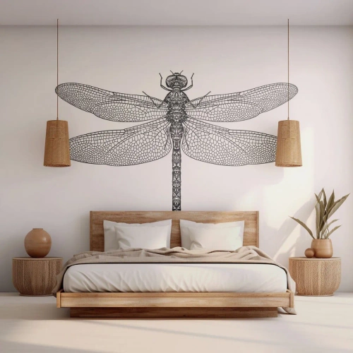 Fototapet Standard Eco - Præcision i naturen - Guldsmed, Insekt, Minimalistisk - 300x210 cm