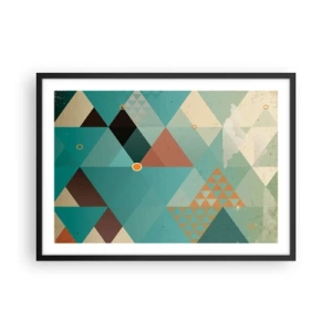 Plakat i sort ramme - Enhed af mangfoldighed, mangfoldighed af enhed - 70x50 cm