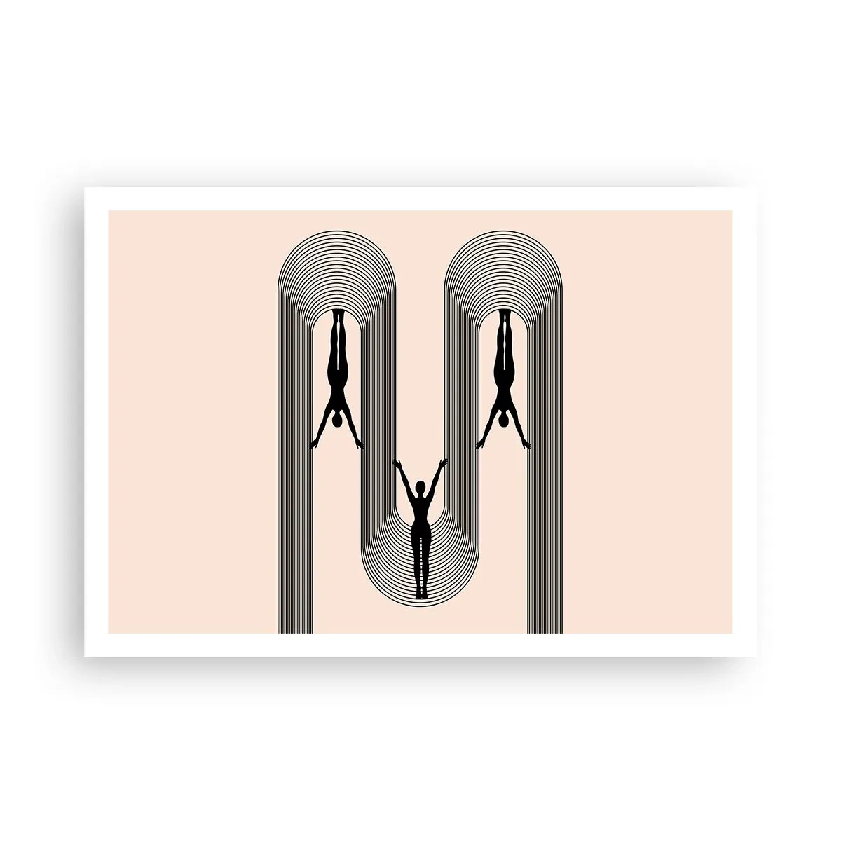 Plakat - På hovedet nedad - 100x70 cm