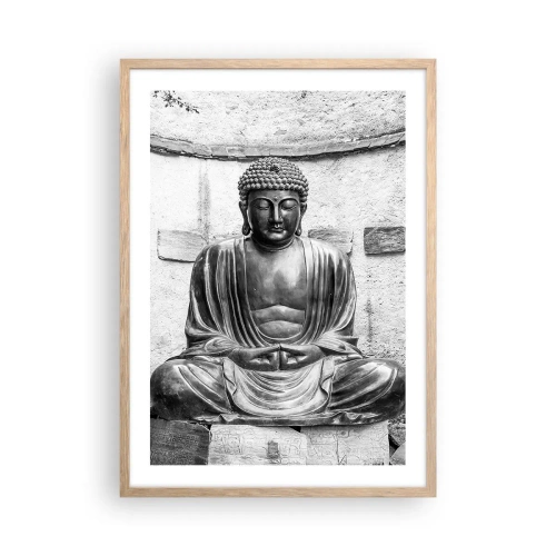 Plakat i ramme af lyst egetræ - Ved fredens kilde - 50x70 cm