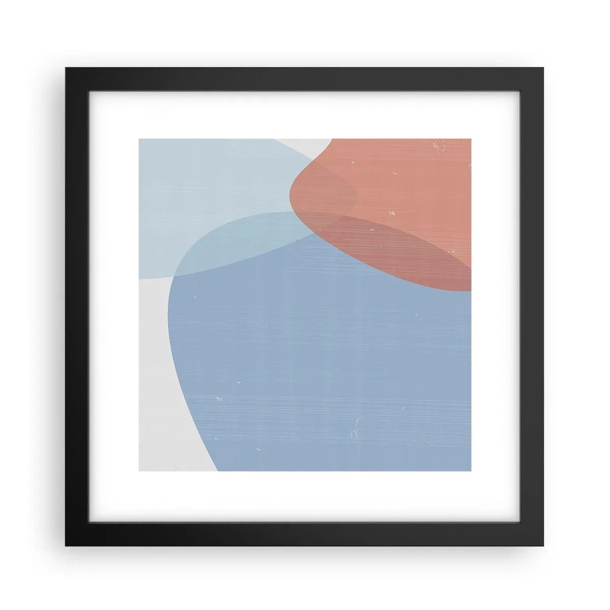 Plakat i sort ramme - Pastelfarvede relationer - 30x30 cm