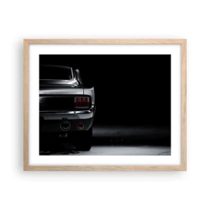 Plakat i ramme af lyst egetræ - Klassisk charme - 50x40 cm