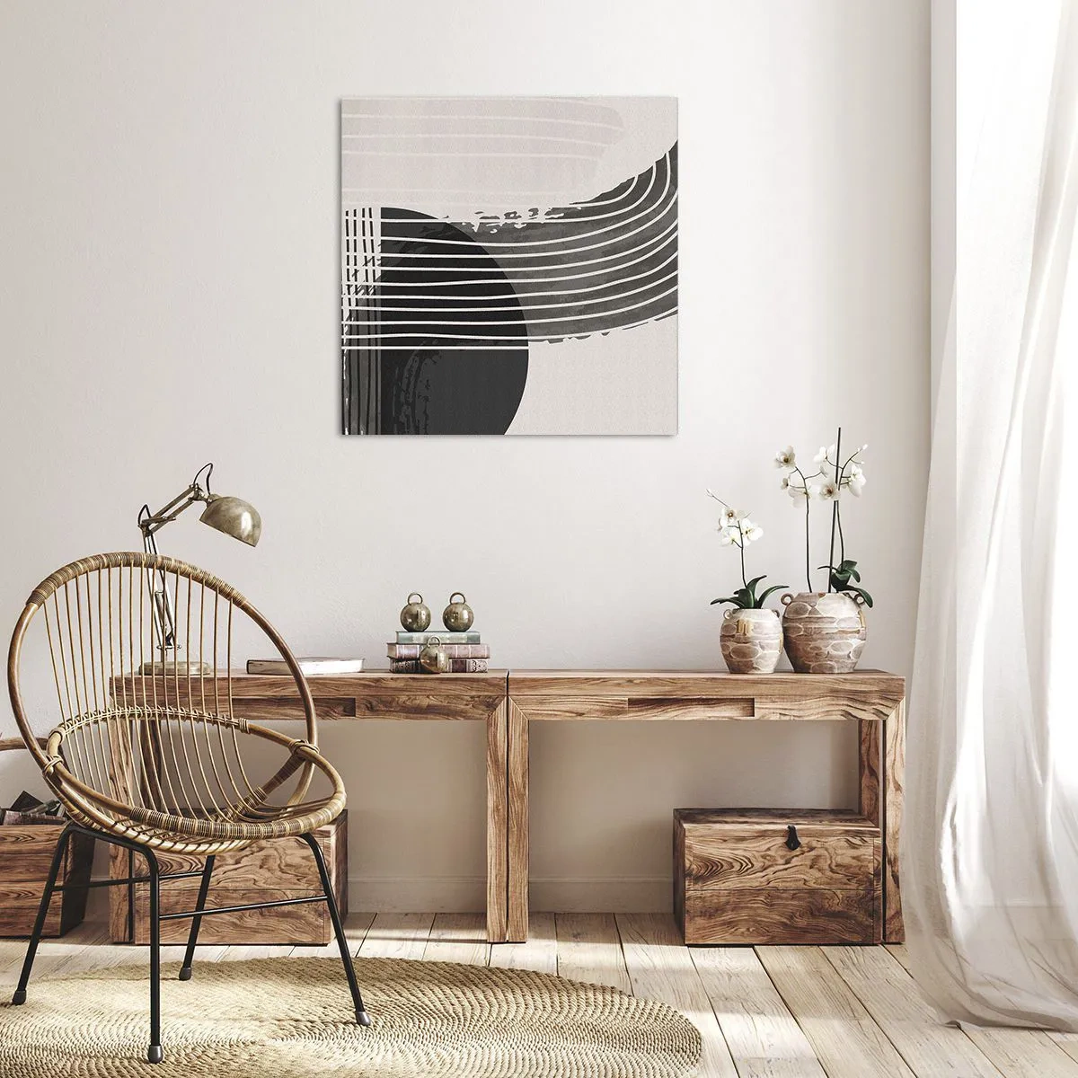 Lærredstryk - Billede på lærred - Derhen og tilbage - 60x60 cm