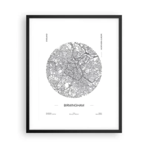 Plakat i sort ramme - Birminghams anatomi - 40x50 cm