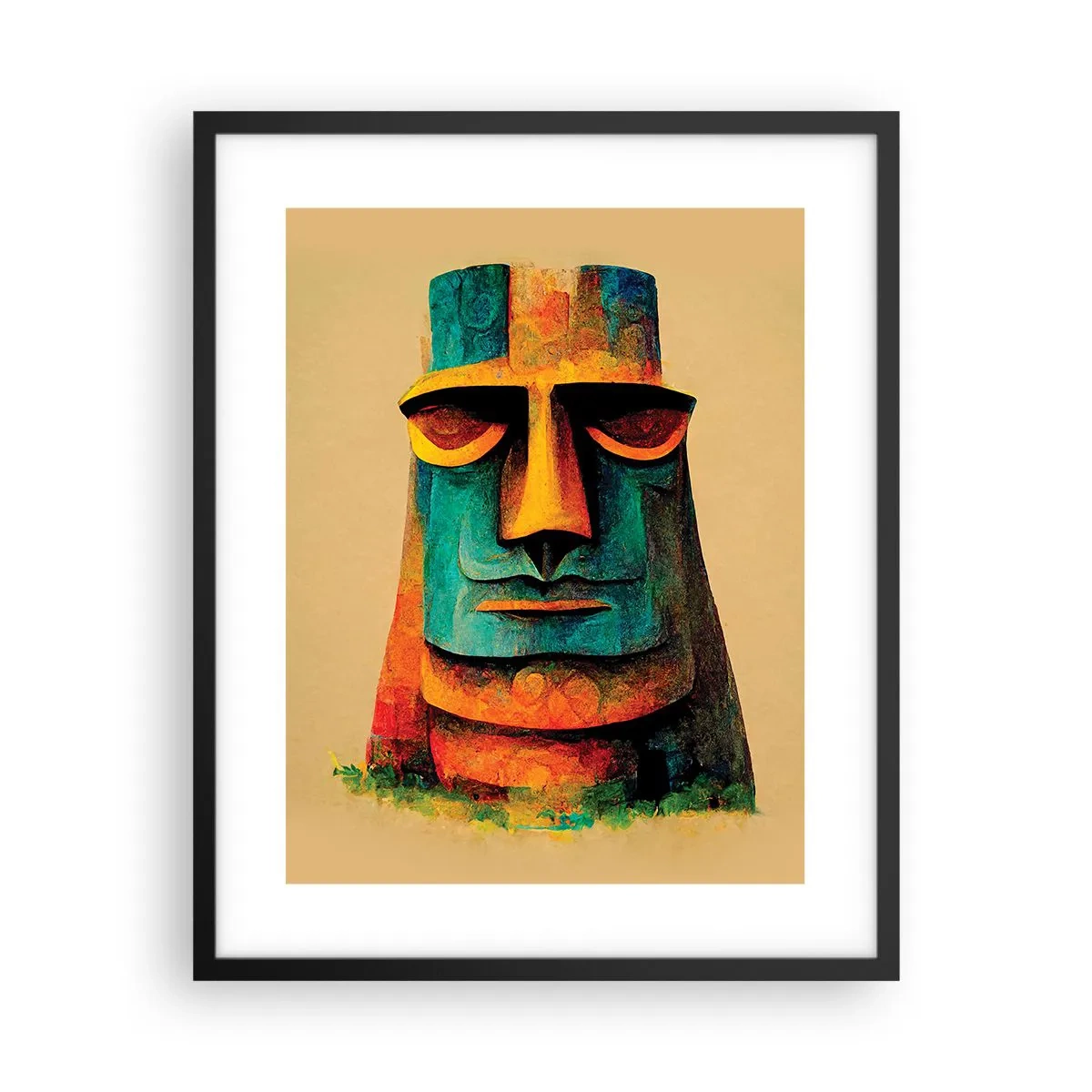 Plakat i sort ramme - Statuarisk, men alligevel sympatisk - 40x50 cm