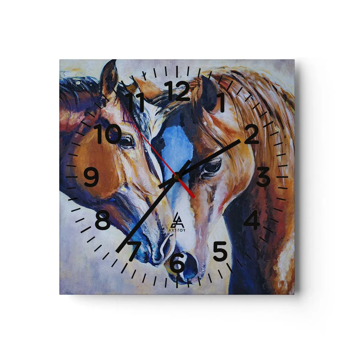 Vægur, Uret - Er det venskab, er det kærlighed? - 40x40 cm