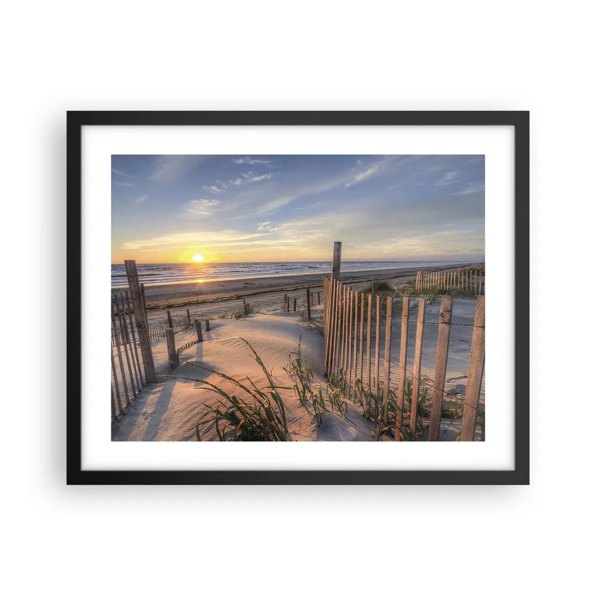 Plakat i sort ramme - Vindens blænding og skygge - 50x40 cm