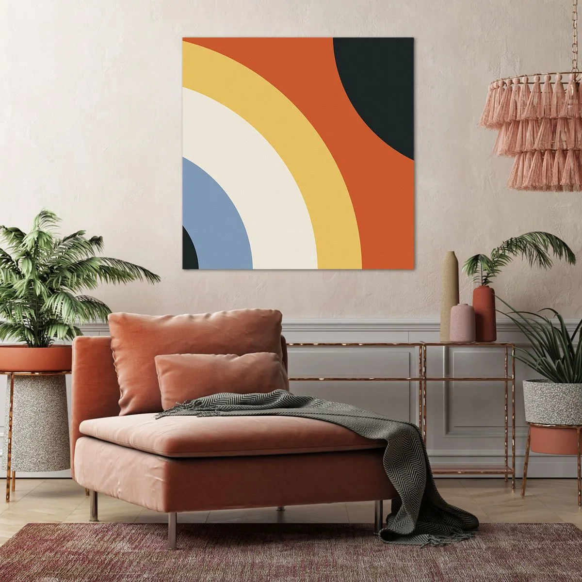 Lærredstryk - Billede på lærred - Over for hinanden - 50x50 cm