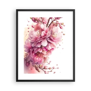 Plakat i sort ramme - Kirsebærblomst - 40x50 cm