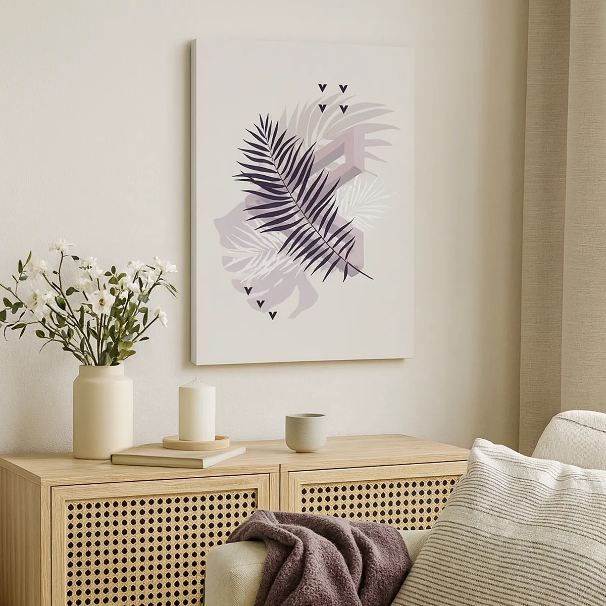 Lærredstryk - Billede på lærred - Skygge af en skygge - 50x70 cm