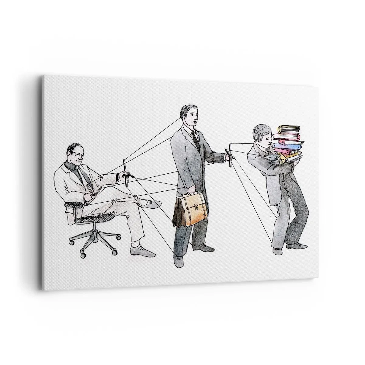 Lærredstryk - Billede på lærred - Enhver har sin herre - 100x70 cm