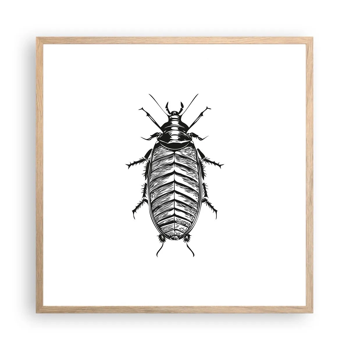 Plakat i ramme af lyst egetræ - Sikke et eksemplar! - 60x60 cm