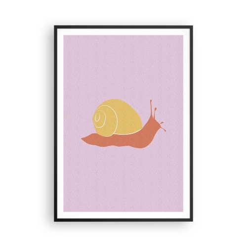 Plakat i sort ramme - Der er ingen hastværk - 70x100 cm