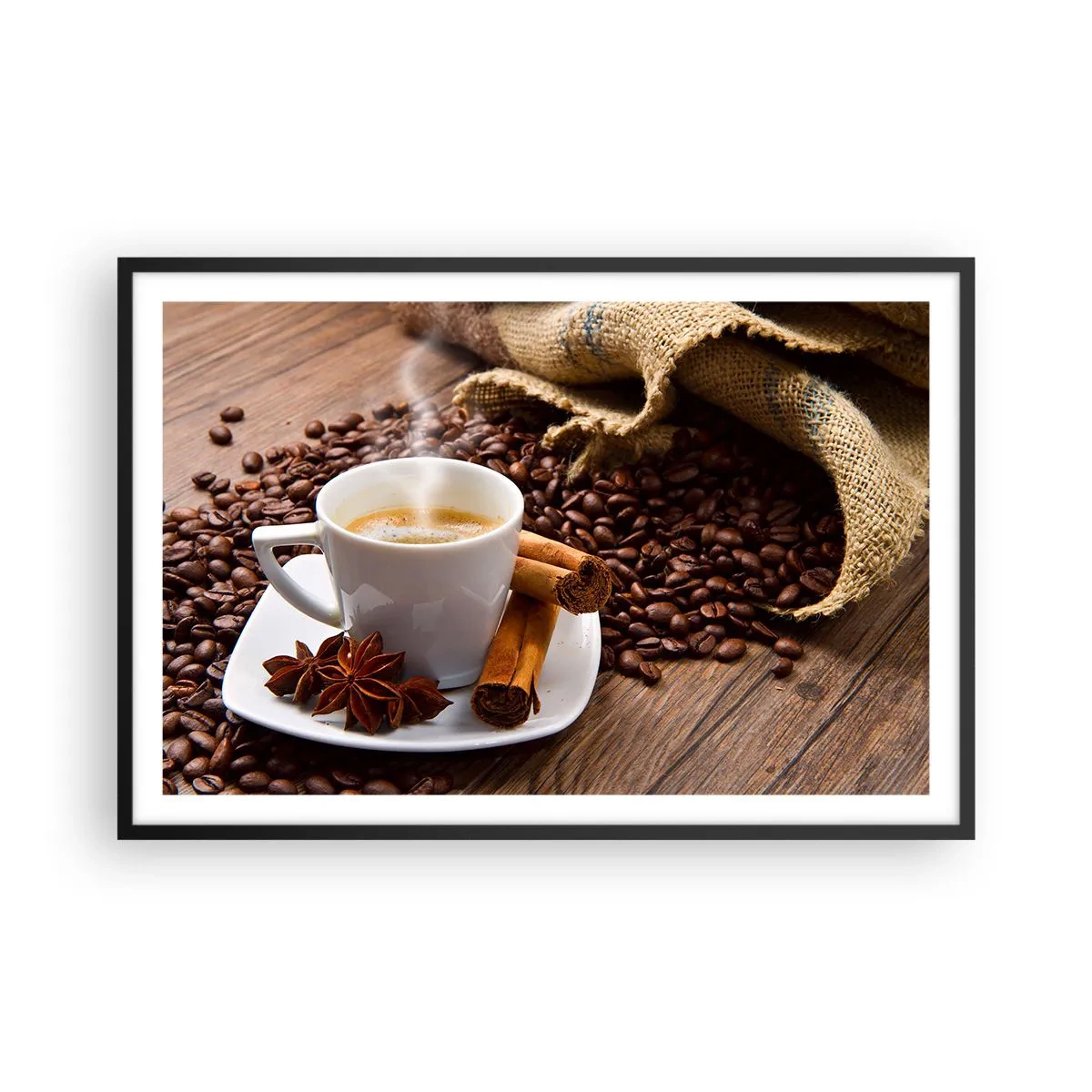 Plakat i sort ramme - Krydret smag og aroma - 91x61 cm