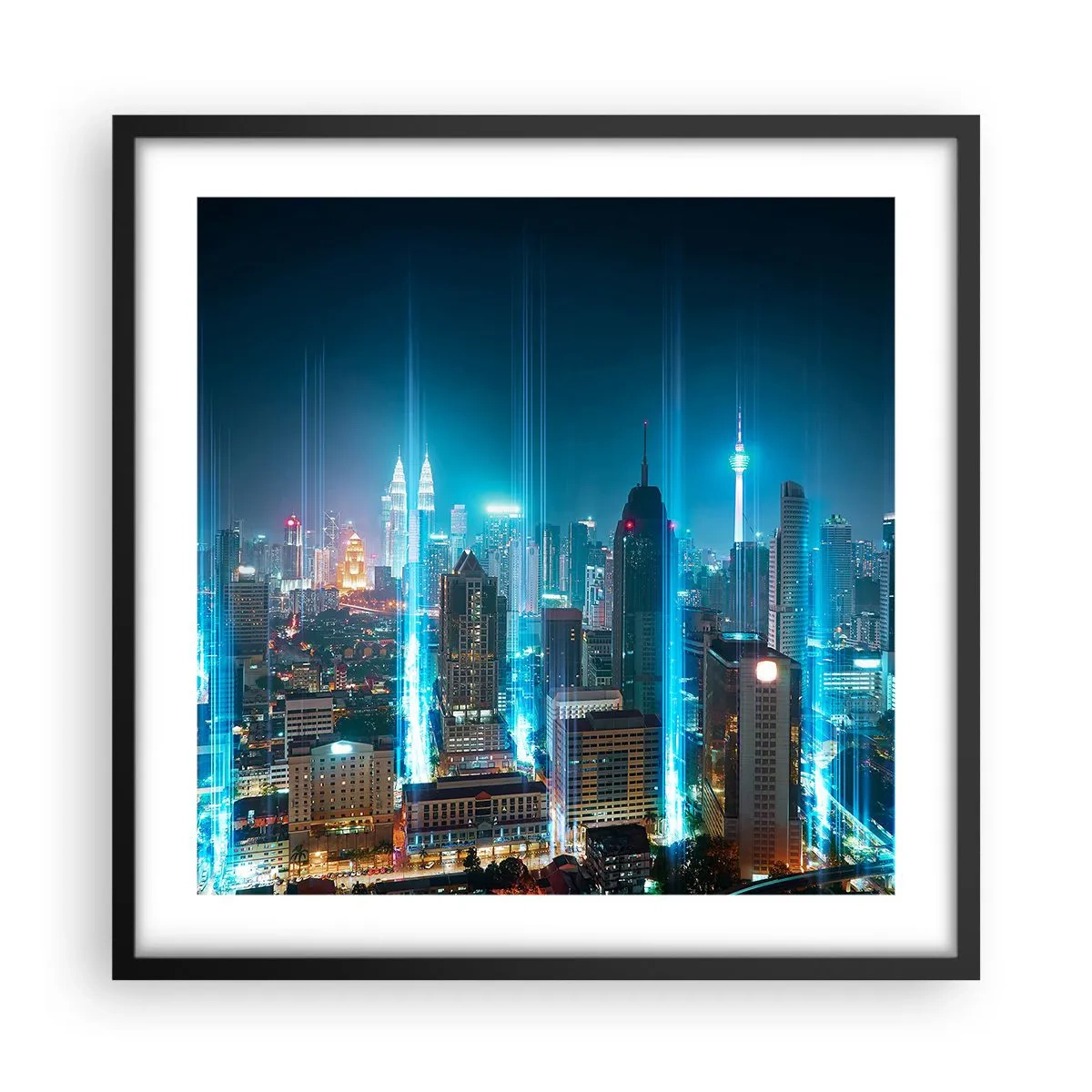 Plakat i sort ramme - Berlin til himlen - 50x50 cm