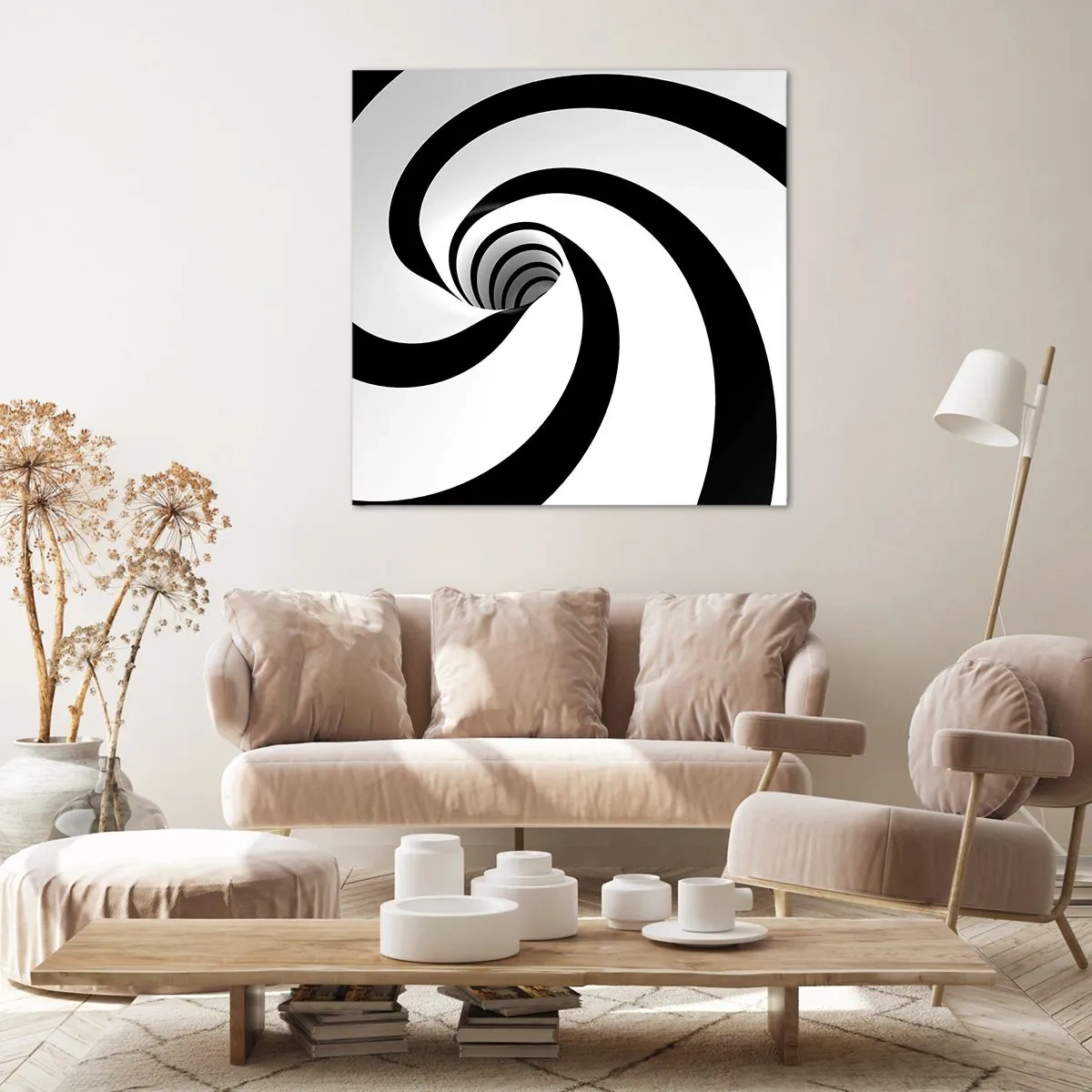 Lærredstryk - Billede på lærred - Overgiver du dig til vortexen? - 60x60 cm