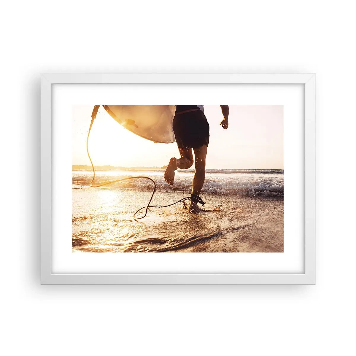 Plakat i hvid ramme - For at møde bølgen - 40x30 cm