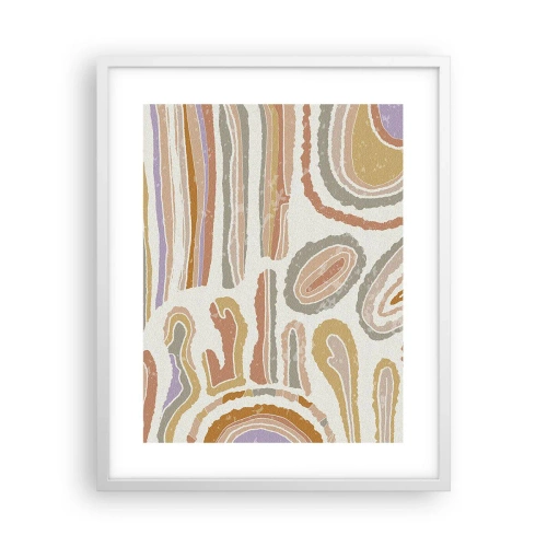Plakat i hvid ramme - Farverige tværsnit - 40x50 cm