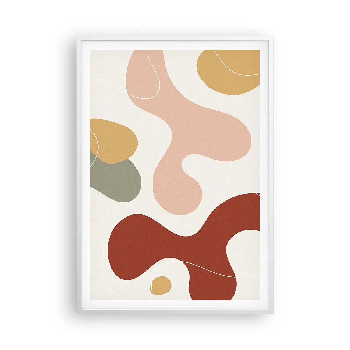 Plakat i hvid ramme - Es eller flores? - 70x100 cm