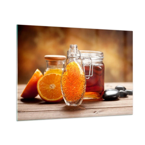 Billede på glas - Solrige smags- og aromastoffer - 100x70 cm