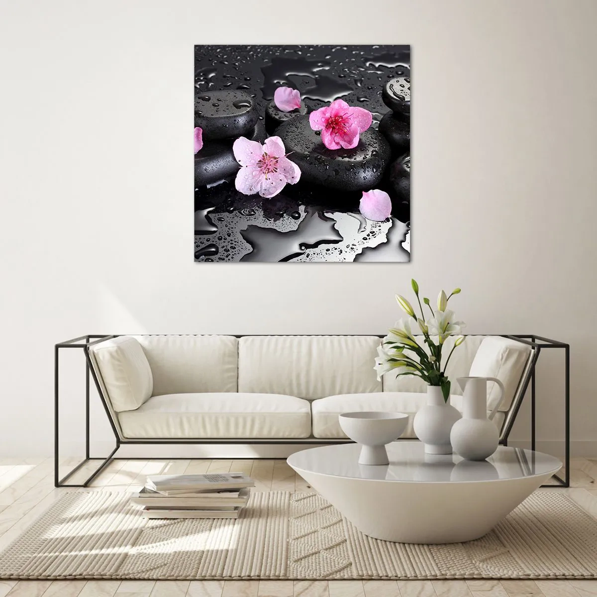 Billede på glas - Og stenen falder fra hjertet - 60x60 cm