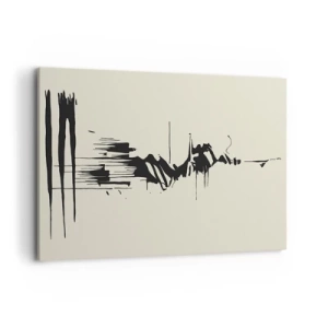 Lærredstryk - Billede på lærred - Skyndsom abstraktion - 100x70 cm