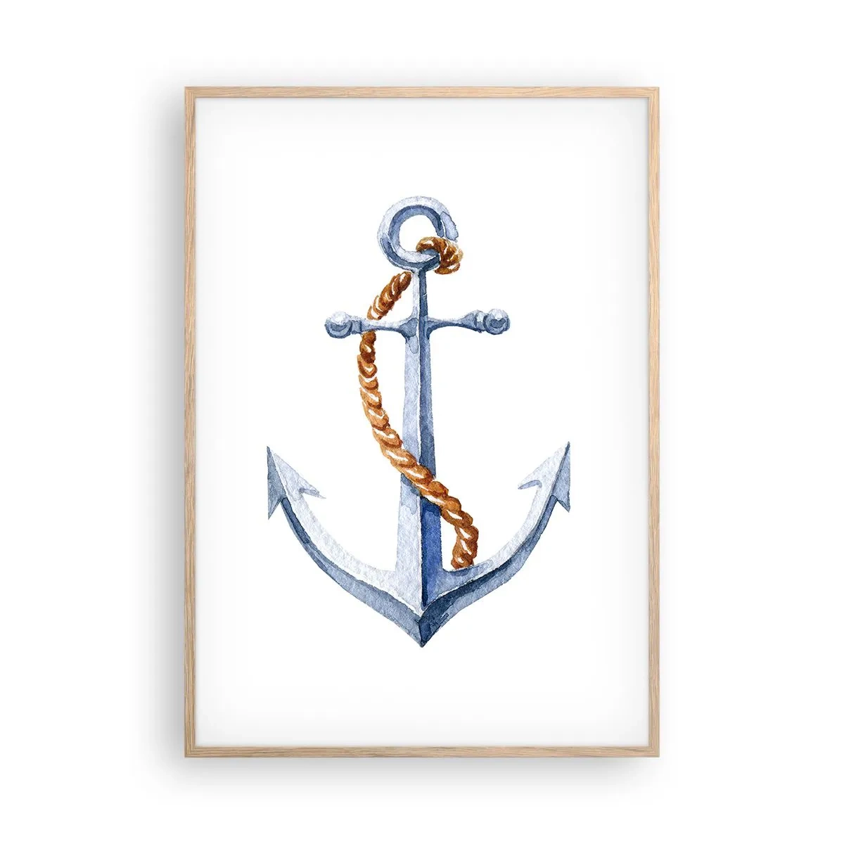 Plakat i ramme af lyst egetræ - Ahoj eventyr! - 70x100 cm