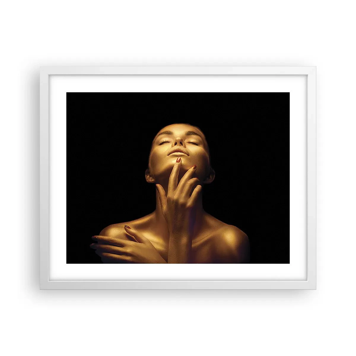 Plakat i hvid ramme - Som gylden silke - 50x40 cm