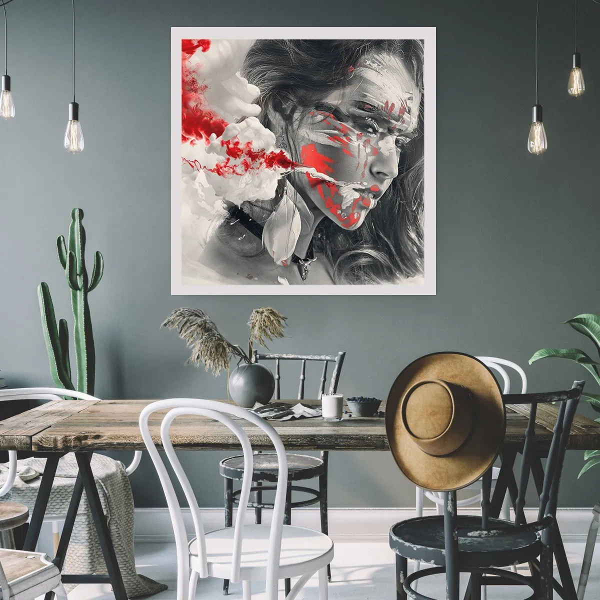 Plakat - I det absurdes damp - 60x60 cm