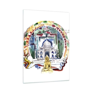 Billede på glas - Hinduisk balance i verden - 50x70 cm