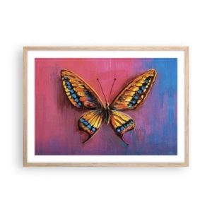 Plakat i ramme af lyst egetræ - Naturens juvel - 70x50 cm