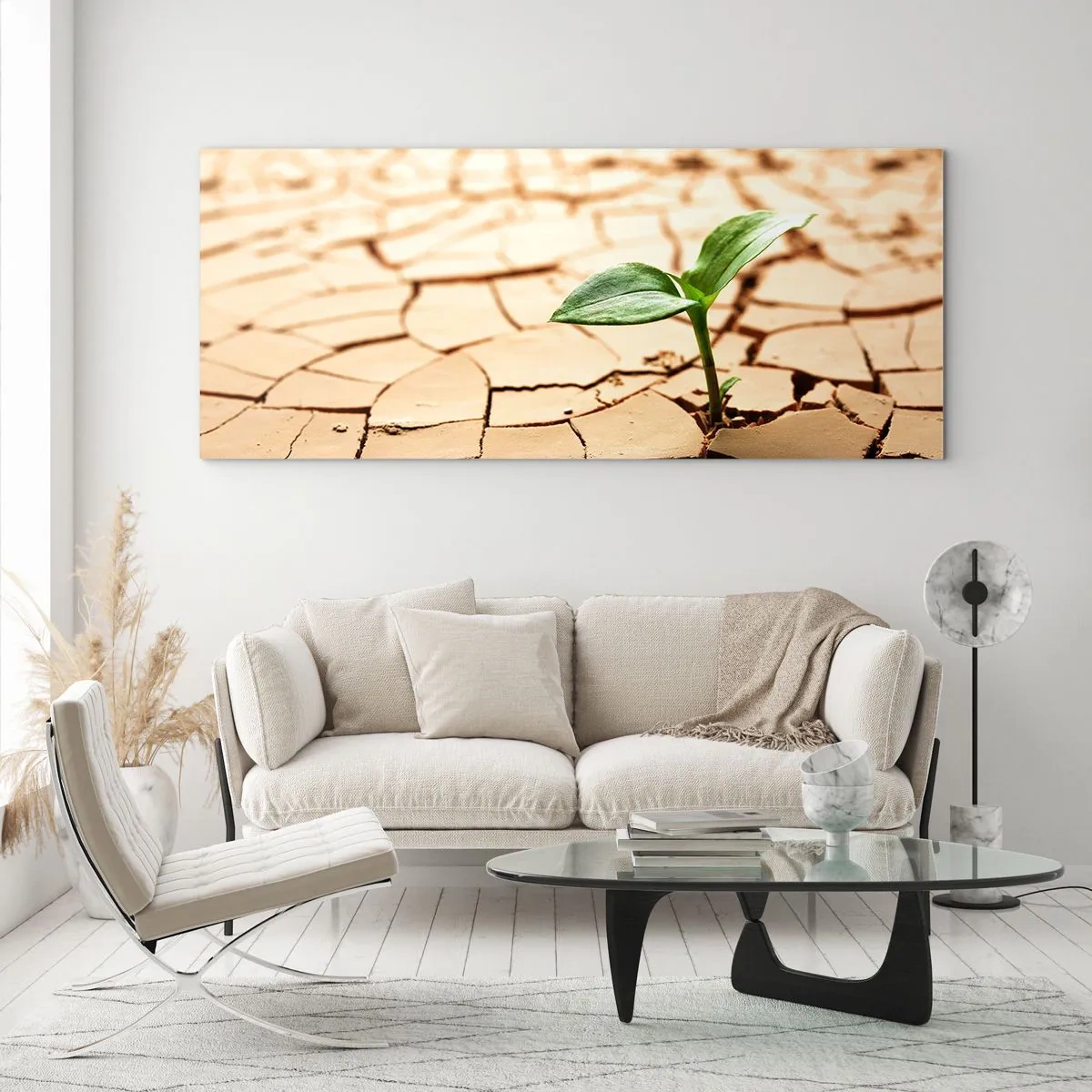 Billede på glas - Den ukuelige livskraft - 90x30 cm