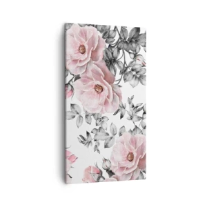 Lærredstryk - Billede på lærred - Forsvind i rosenblomsterne - 45x80 cm