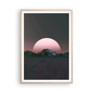 Plakat i ramme af lyst egetræ - I en nabogalakse - 70x100 cm