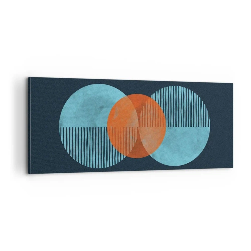 Lærredstryk - Billede på lærred - Symmetrisk sammensætning - 100x40 cm